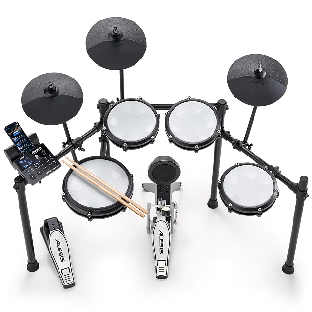 Alesis Nitro Max, E-Schlagzeug mit Mesh-Fellen und klappbarem Rack