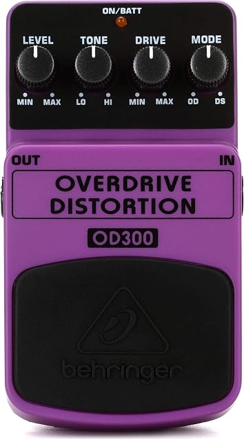 Behringer OD300, Overdrive- und Distortion-Pedal mit zwei Betriebsarten in Violett