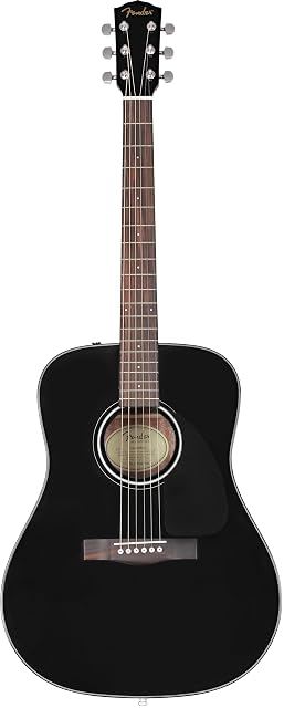 Fender CD-60, Dreadnought-Akustikgitarre in Schwarz