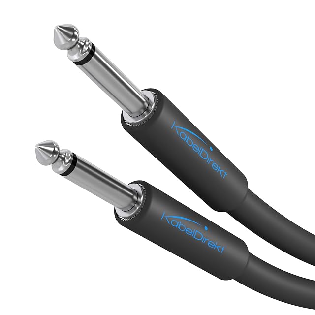 KabelDirekt Mono-Instrumentenkabel, 6,3 mm, 3 m