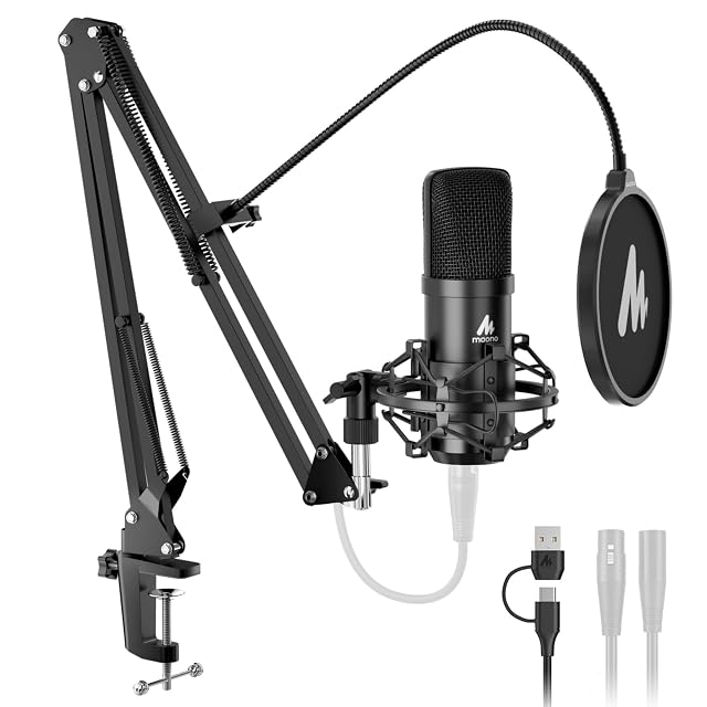MAONO A04 Gen2, Mikrofonset mit XLR und USB, Galgenarm und Popschutz