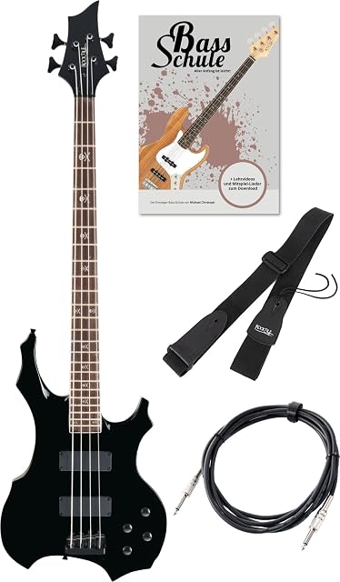 Rocktile Pro BB104-B BattleBone, E-Bass in Hochglanzschwarz