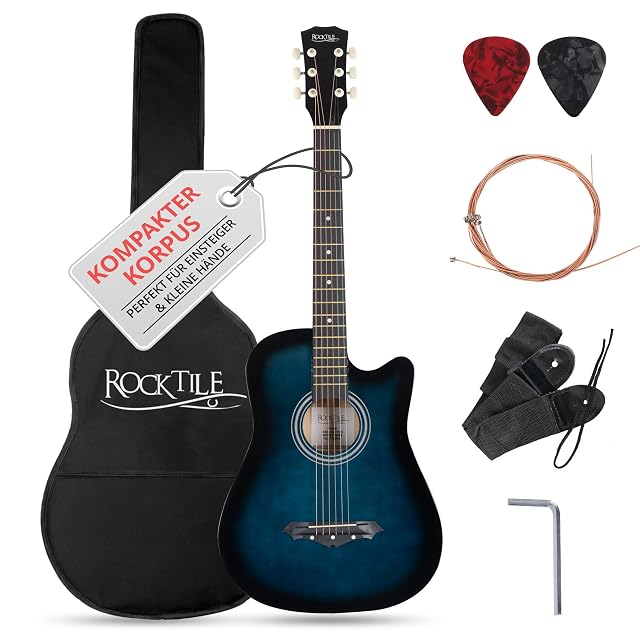 Rocktile WSD-5C Slim Line, Akustikgitarre in Blueburst mit Cutaway